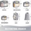 Veken 6 Set of Various Size Packing Cubes for Travel, Suitcase Organizer Bags Set with Shoe Bag, Luggage Organizer for Travel Accessories Travel Essentials - Image 6