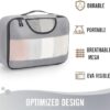 Veken 6 Set of Various Size Packing Cubes for Travel, Suitcase Organizer Bags Set with Shoe Bag, Luggage Organizer for Travel Accessories Travel Essentials - Image 4