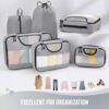 Veken 6 Set of Various Size Packing Cubes for Travel, Suitcase Organizer Bags Set with Shoe Bag, Luggage Organizer for Travel Accessories Travel Essentials - Image 2