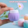 Travel Containers for Toiletries, GLAMFIELDS TSA Approved 1.7oz 50ml Travel Size Silicone Cream Jars BPA Free, Leak-proof Travel Essentials with Lid for Cosmetic Face Hand Body Cream Macaron (4 Pack) - Image 3