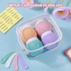 Travel Containers for Toiletries, GLAMFIELDS TSA Approved 1.7oz 50ml Travel Size Silicone Cream Jars BPA Free, Leak-proof Travel Essentials with Lid for Cosmetic Face Hand Body Cream Macaron (4 Pack) - Image 2
