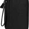 FYY Travel Cable Organizer Pouch Electronic Accessories Carry Case Portable Waterproof Double Layers All-in-One Storage Bag for Cord, Charger, Phone, Earphone Black - Image 4